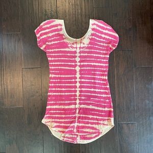 Gypsy 05 Pink Tie Dye Mini Dress